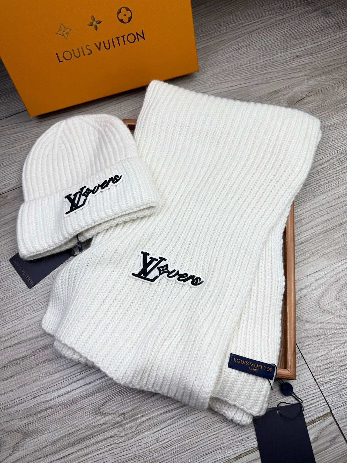 LV Beanie and Scarf 2pcs Set