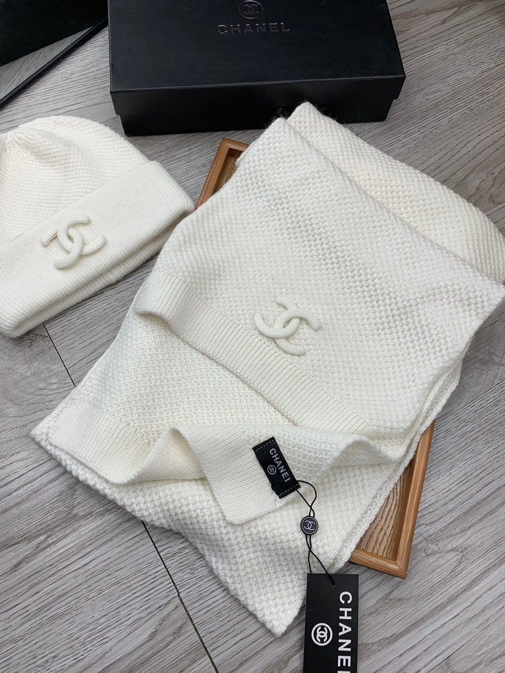 CC Cozy Knit Beanie & Scarf Set