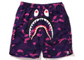 BAPE Color Camo Shark Beach Shorts (SS22) Purple