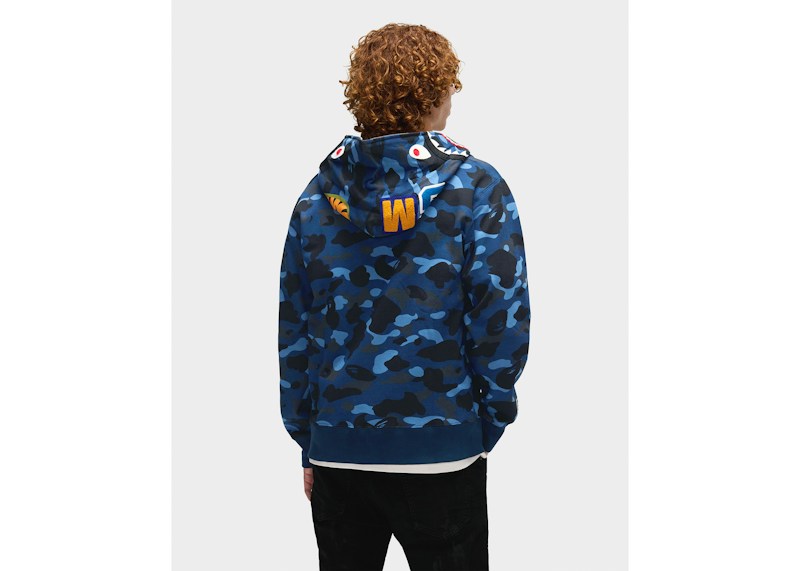BAPE Color Camo Shark Full Zip Hoodie Blue
