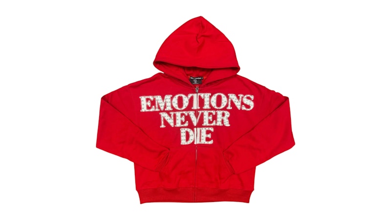 Mixed Emotion End Rhinestone Hoodie