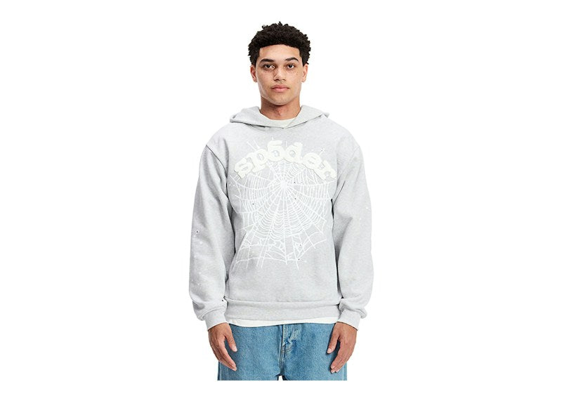 Sp5der OG Web Hoodie Heather Grey