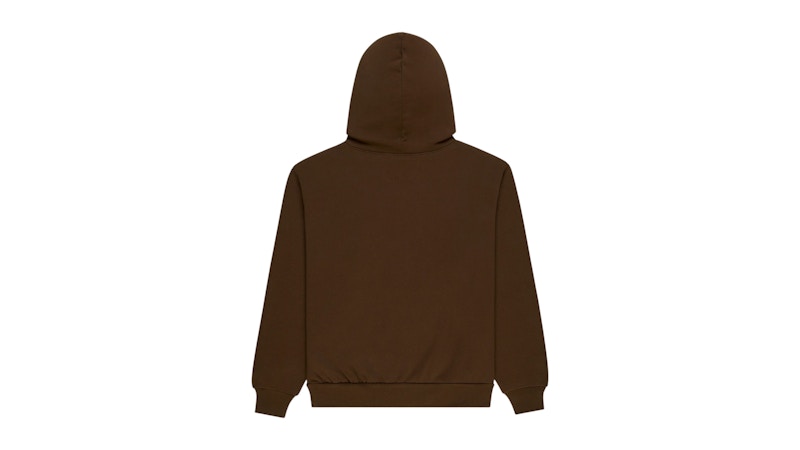 Sp5der Rhinestone OG Web Hoodie Brown