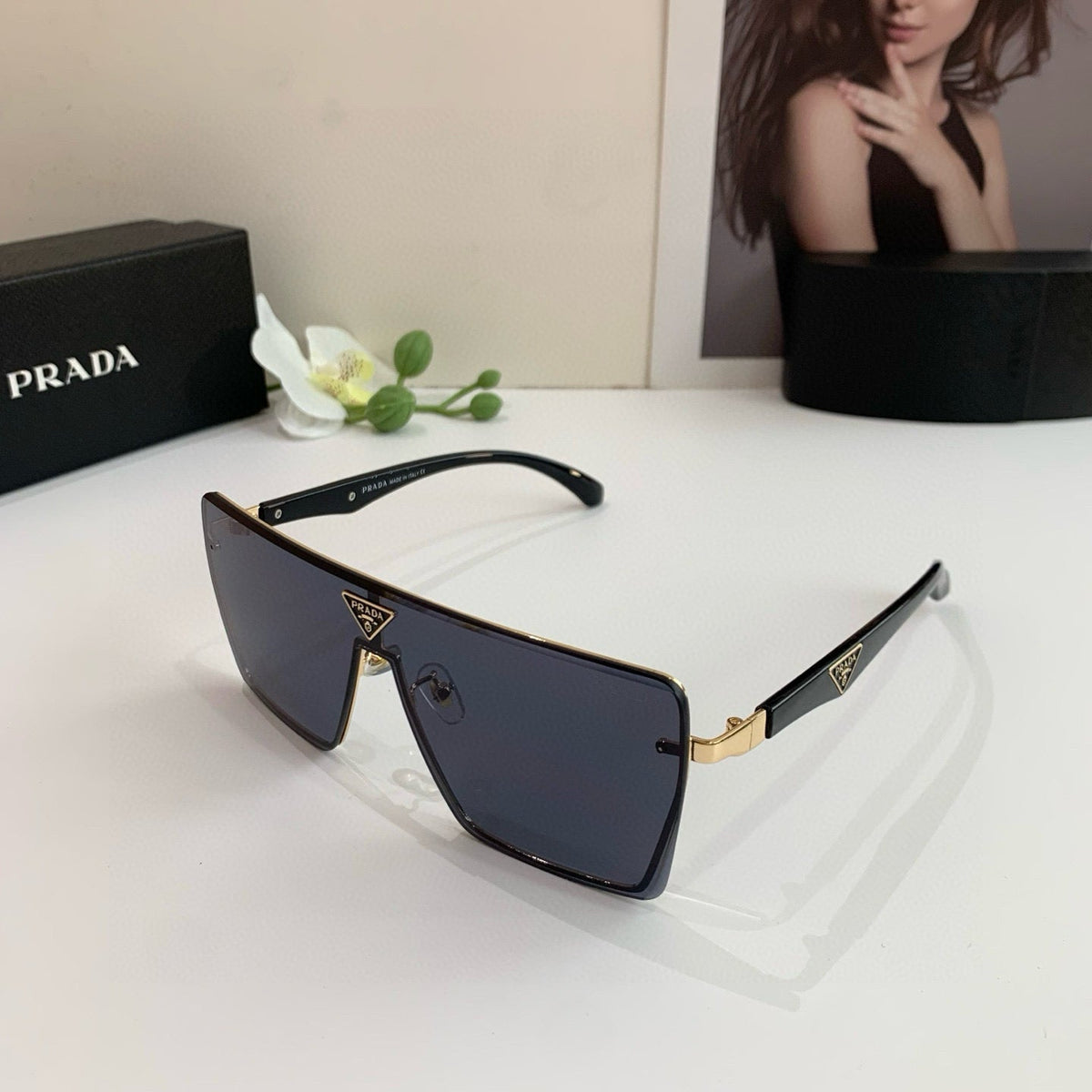Shield-Style Luxury Sunglasses